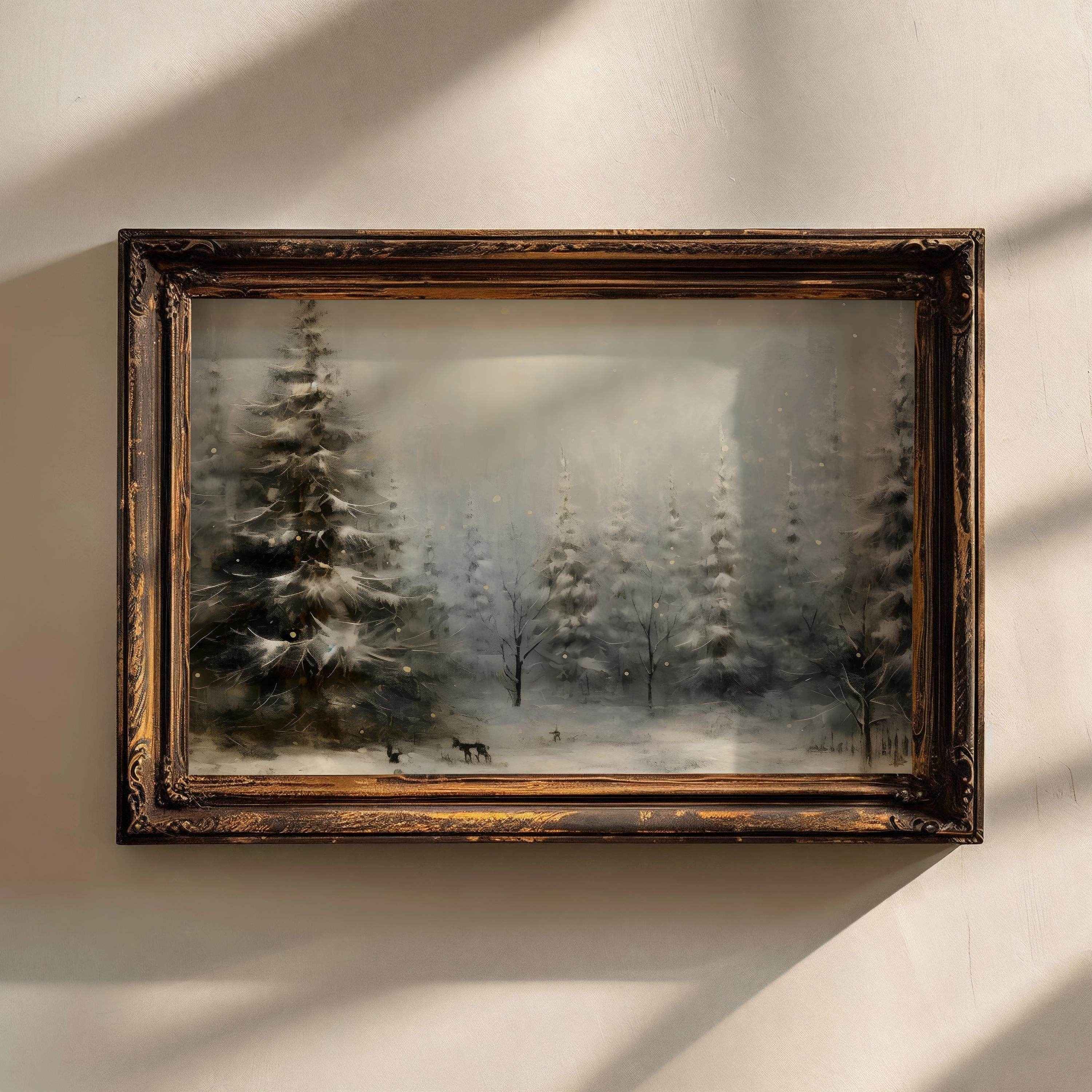 Christmas Wall Art | Winter Forest  - Cozy Holiday Decor Prints _ Avr pixel - Avr Pixel