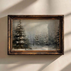 Christmas Wall Art | Winter Forest  - Cozy Holiday Decor Prints _ Avr pixel - Avr Pixel