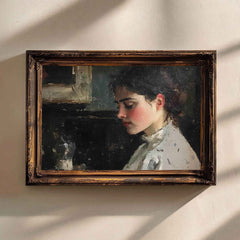 Modern Organic Victorian Woman Wall Art - Elegant Timeless Portrait for Home Decor - Avr Pixel - Avr Pixel