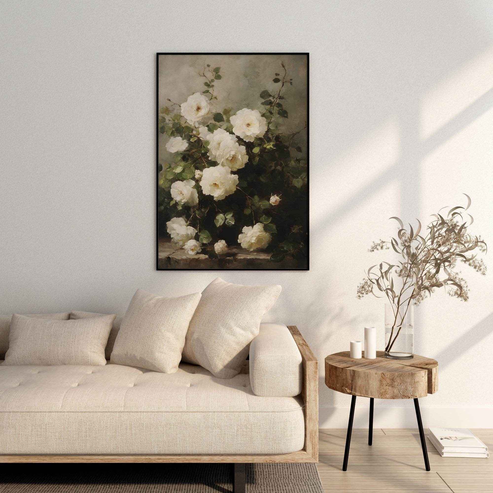 Modern Organice Wall Art | Neutral Floral Still Life Print - Highly Detailed  Home Decor _ Avr pixel - Avr Pixel