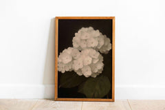 Modern Organice Wall Art | Hydrangea - Minimalist Floral Decor for Home Office _ Avr pixel - Avr Pixel