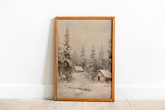 Christmas Wall Art - Minimalist Snow-Kissed Tree for Winter Wonderland Holiday Decor | Avr Pixel - Avr Pixel