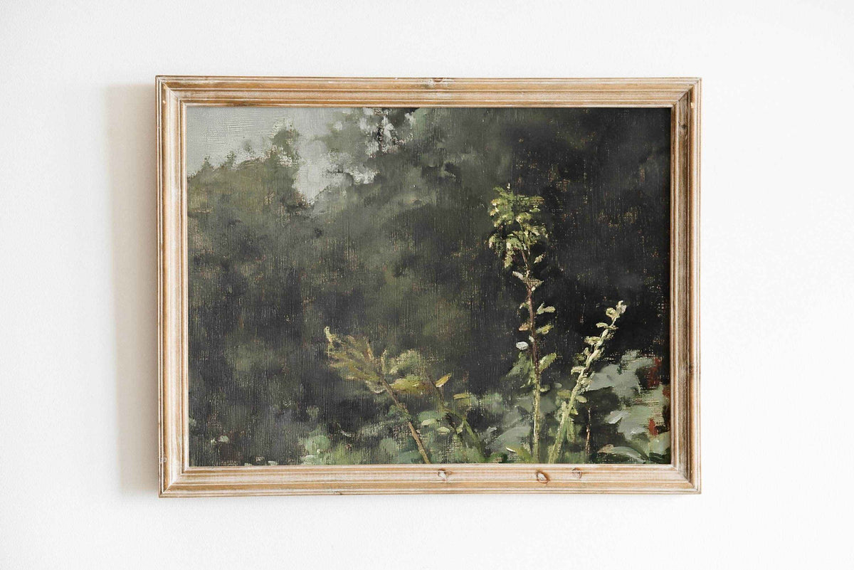 Modern Organice Wall Art | Botanical Landscape Print - Lush Green Nature Decor for Living Room and Office _ Avr pixel - Avr Pixel
