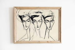 Modern Organice Wall Art |  Abstract Trio Print - Modern Minimalist _ Avr pixel - Avr Pixel