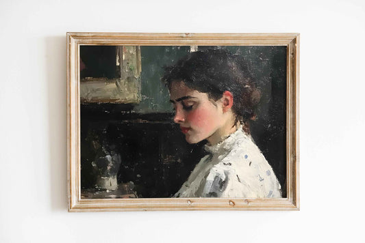 Victorian Woman Portrait Print: Timeless Home Decor (PDF Download)