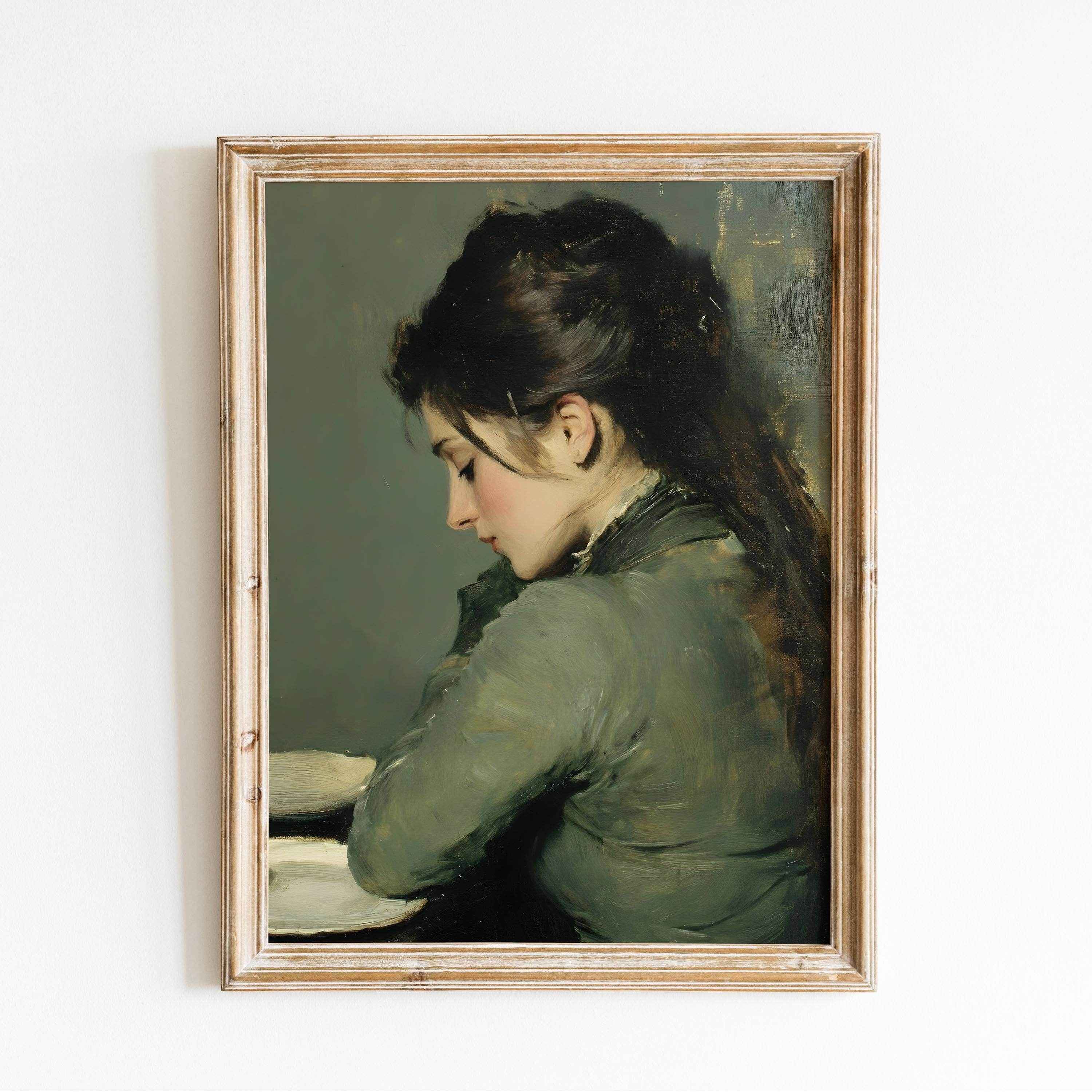 Modern Organice Wall Art | Vintage Woman Portrait Print - Serene  Home Decor _ Avr pixel - Avr Pixel