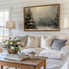 Christmas Wall Art | Winter Forest  - Cozy Holiday Decor Prints _ Avr pixel - Avr Pixel