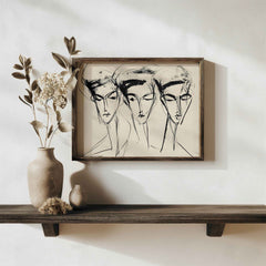 Modern Organice Wall Art |  Abstract Trio Print - Modern Minimalist _ Avr pixel - Avr Pixel