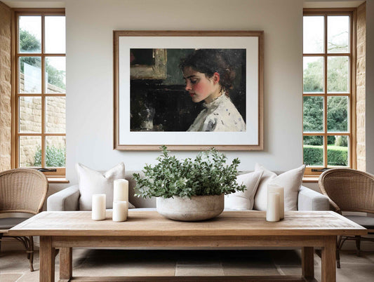 Victorian Woman Portrait Print: Timeless Home Decor (PDF Download)