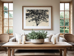 Modern Organic Wall Art - Minimalist Black Tree Silhouette Nature-Inspired Decor by Avr Pixel - Avr Pixel