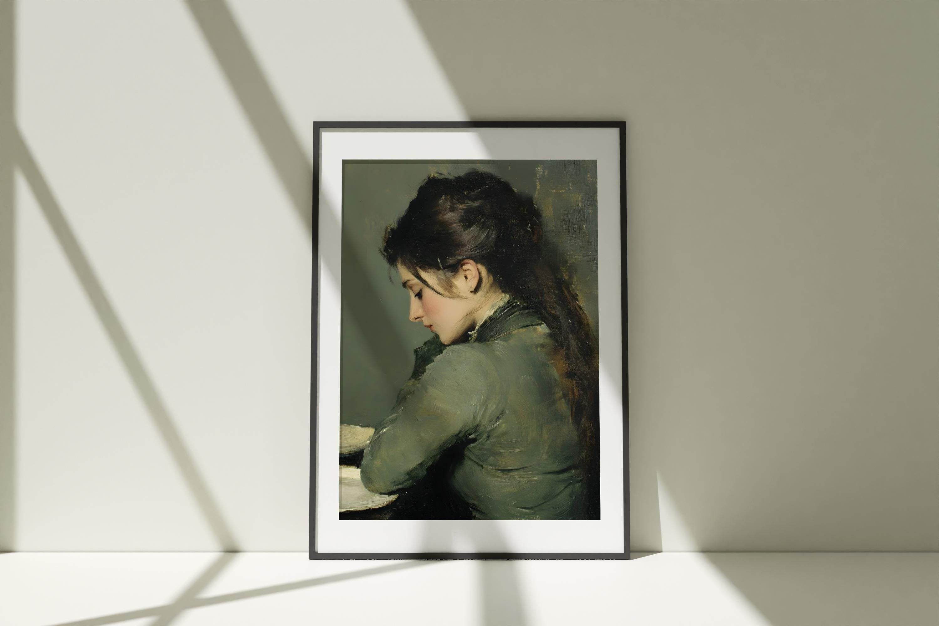 Modern Organice Wall Art | Vintage Woman Portrait Print - Serene  Home Decor _ Avr pixel - Avr Pixel