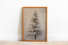 Christmas Wall Art | Minimalist Snow-Kissed  Tree  - Winter Holiday Print _ Avr pixel - Avr Pixel