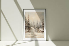 Christmas Wall Art - Minimalist Snow-Kissed Tree for Winter Wonderland Holiday Decor | Avr Pixel - Avr Pixel