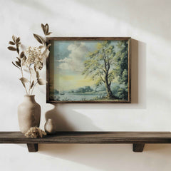 Modern Organice Wall Art | Lakeside View Print -   for Tranquil Home Decor _ Avr pixel - Avr Pixel