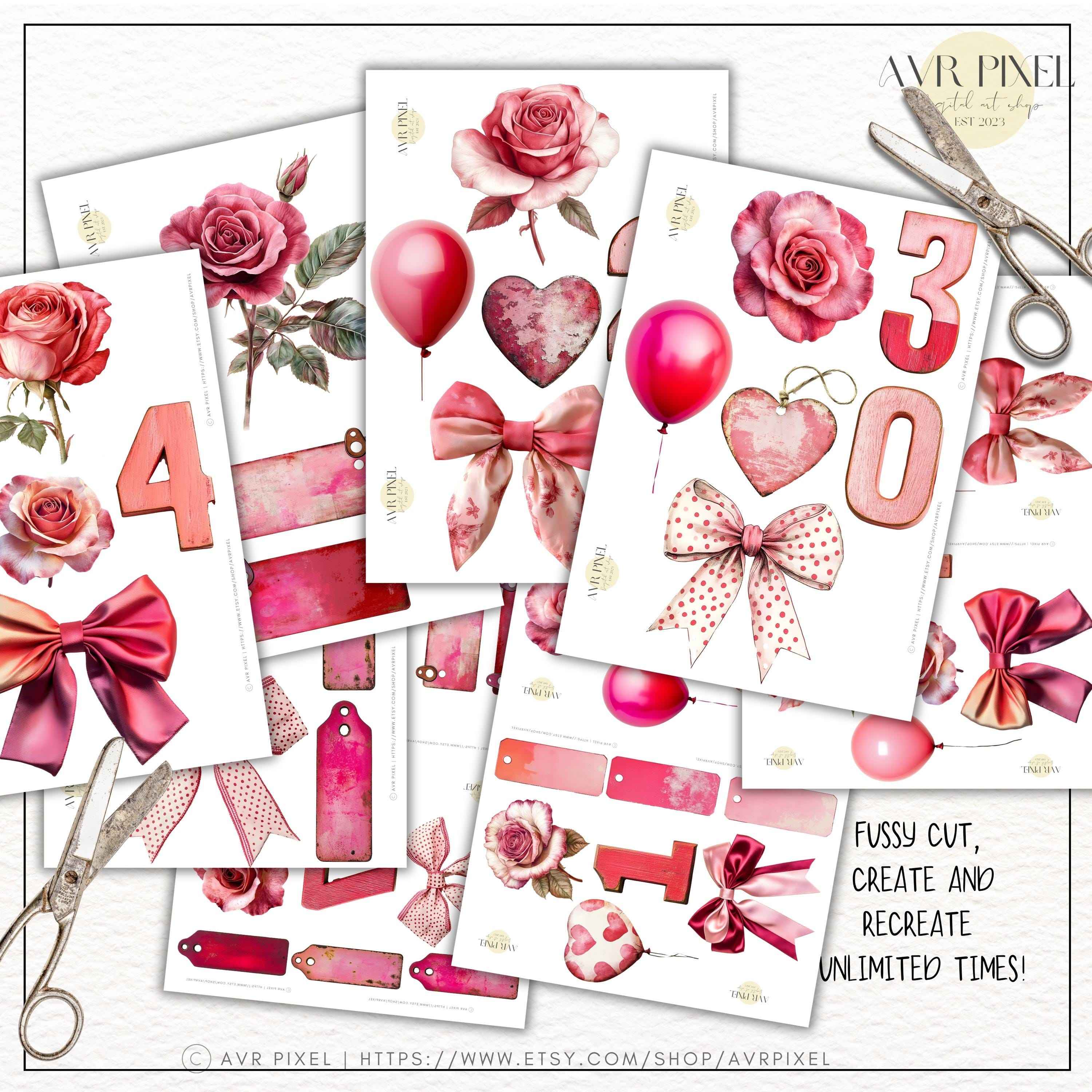 Valentine Ephemera Set: Victorian Junk Journal Kit (PDF Download)_JJES29S33