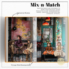 Steampunk Vintage Ephemera Kit | 200+ Junk Journal Clipart & Collage | Digital Download