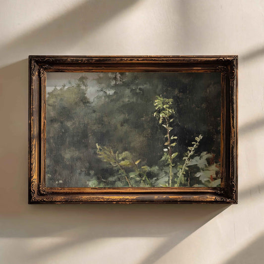 Lush Green Botanical Landscape Print: Serene Forest Wall Art (Digital Download)