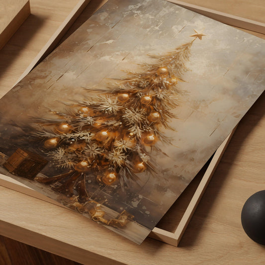 Vintage Christmas Bell Print: Farmhouse Holiday Wall Art (PDF Download)
