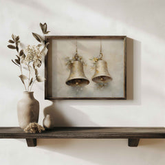 Vintage Christmas Bells Print: Farmhouse Holiday Wall Art (PDF Download)