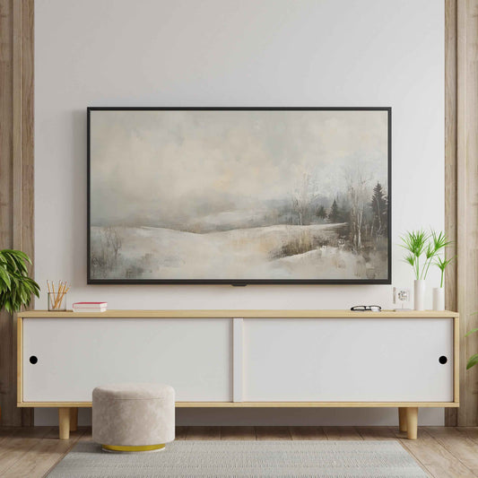 Neutral Abstract Artwork for Samsung Frame TV: Minimalist PDF Download for Modern Home Decor TVS12