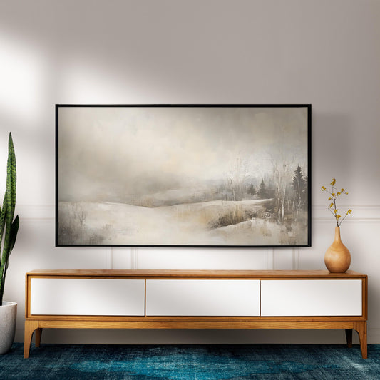 Neutral Abstract Artwork for Samsung Frame TV: Minimalist PDF Download for Modern Home Decor TVS12