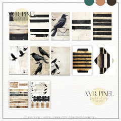 Vintage Halloween Digital Paper Pack | Spooky Gothic Scrapbook & Junk Journal Pages | Digital Download