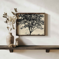 Minimalist Tree Silhouette Art Print: Nature-Inspired Wall Decor (Digital Download)