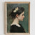 Elegant Victorian Lady Profile Wall Art Decor  Timeless Vintage Floral Portrait for Sophisticated Home Aesthetics