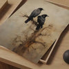 Wall Art Spooky Mystical Crow Art Prints - Halloween Festive Decor - Instant Download WAS6SET3P1