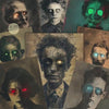 Laser-Eyed Ghosts Portraits for Halloween Scrapbooking  Journaling Decor - Printable Photos with Eerie Charm