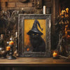 Spooky Black Cat Wall Art  Halloween Decor Poster  Instant Download