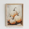 Spooky Pumpkin Wall Art Print  Halloween Decor Digital Download  Muted Colors Artwork