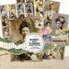 Vintage Women Headshots with Flowers | Junk Journal Ephemera Digital Kit | Commercial Use Scrapbook Supplies _ Avr pixel