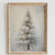 Snow-Kissed Christmas Tree Wall Art  Minimalist Winter Decor  Holiday Digital Print