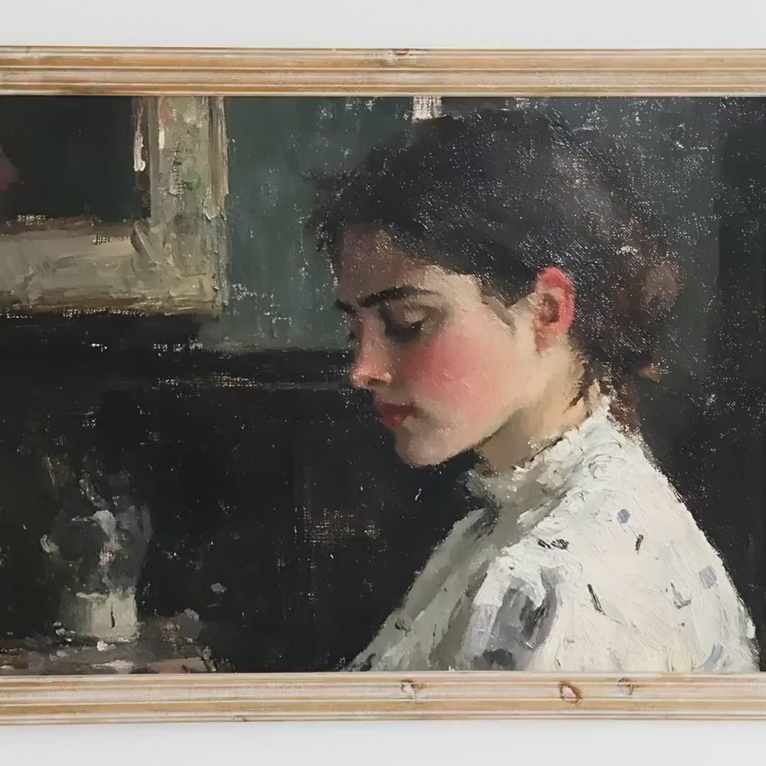 Victorian Woman Wall Art  Elegant Portrait of Timeless Beauty for Home Decor WANAT6L4