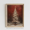 Vintage Farmhouse Christmas Wall Art Print - Rustic Red Winter Decor for Neutral Holiday Home