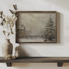 Rustic Winter Scene Wall Art Snowy Tree Farmhouse Decor Digital Download